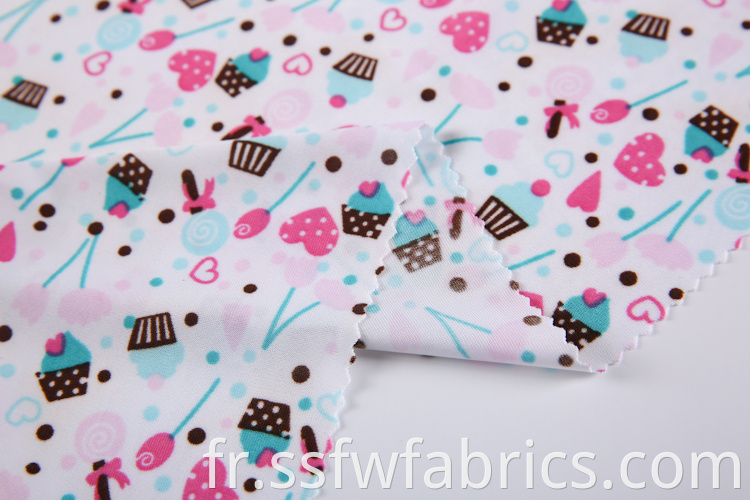 Cute Ice Cream Pattern Fabric